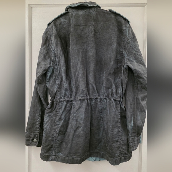 Free People Twill We Meet Again Utility Jacket Size: Small Like New - Picture 2 of 14